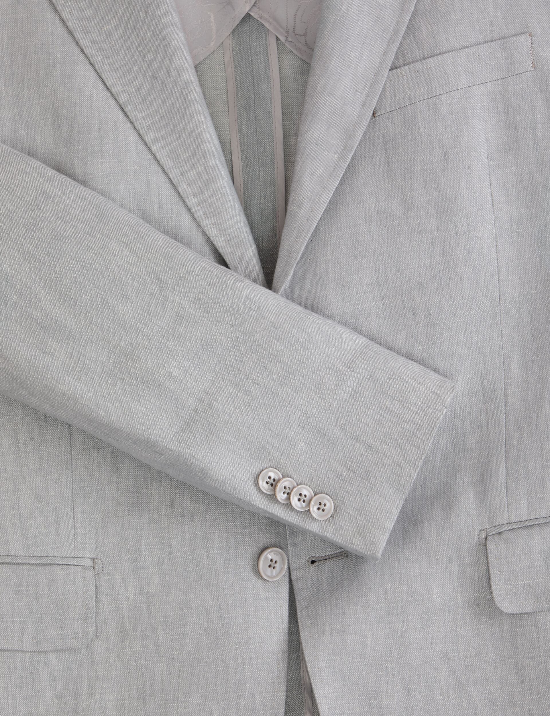 Men WINFRED - Single Breasted Two Button Notch Flat Front Linen Suit Jacket - Ted Baker