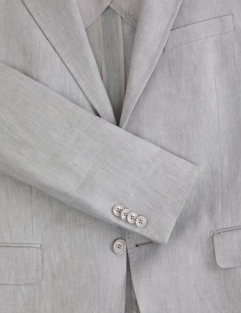 Men WINFRED - Single Breasted Two Button Notch Flat Front Linen Suit Jacket - Ted Baker