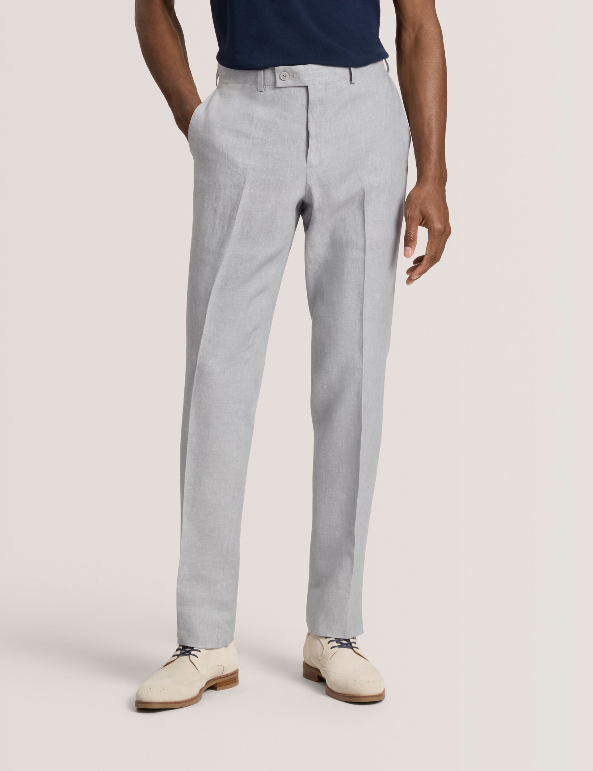 Men WINTER - Flat Front Linen Suit Pant - Ted Baker