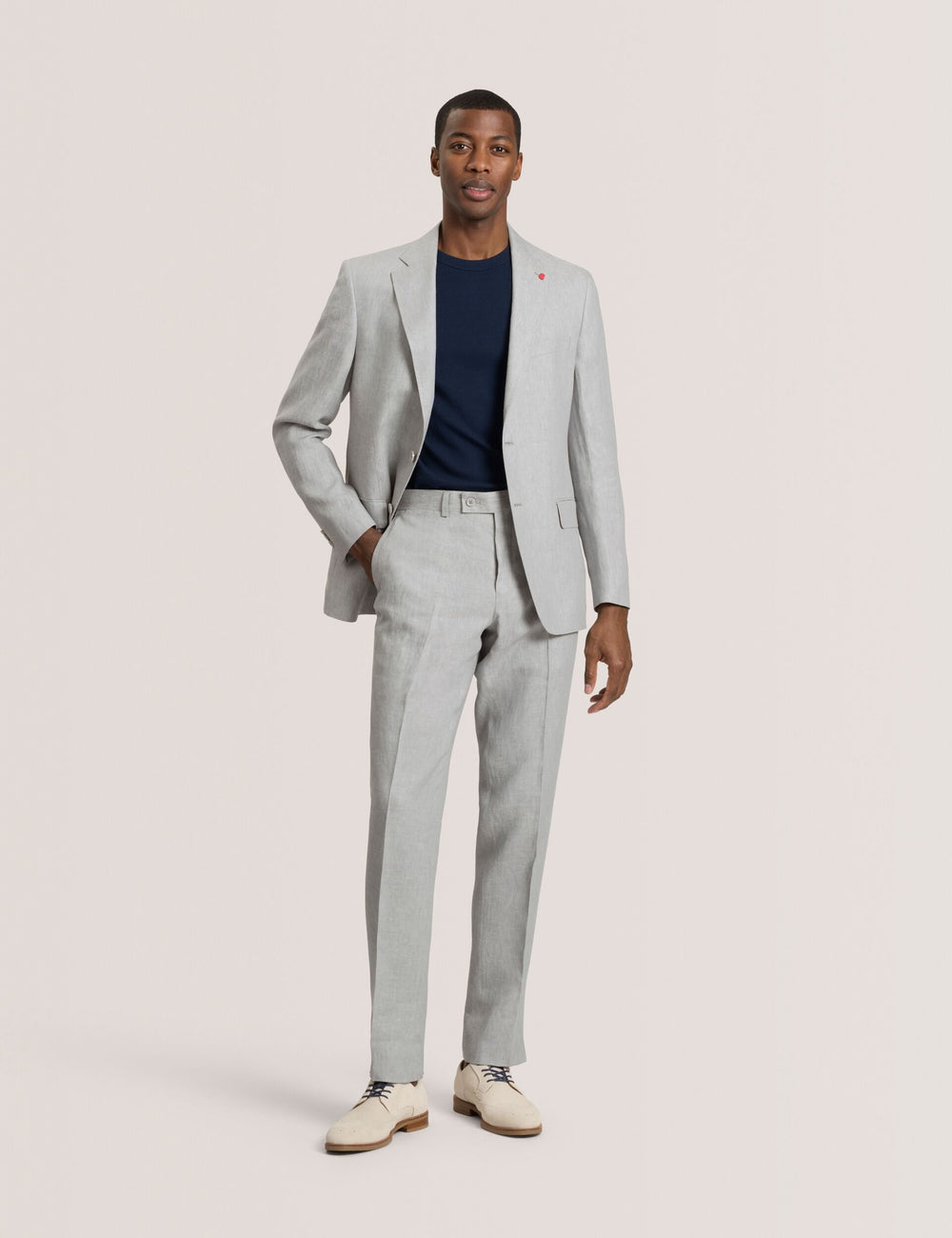 Men WINTER - Flat Front Linen Suit Pant - Ted Baker