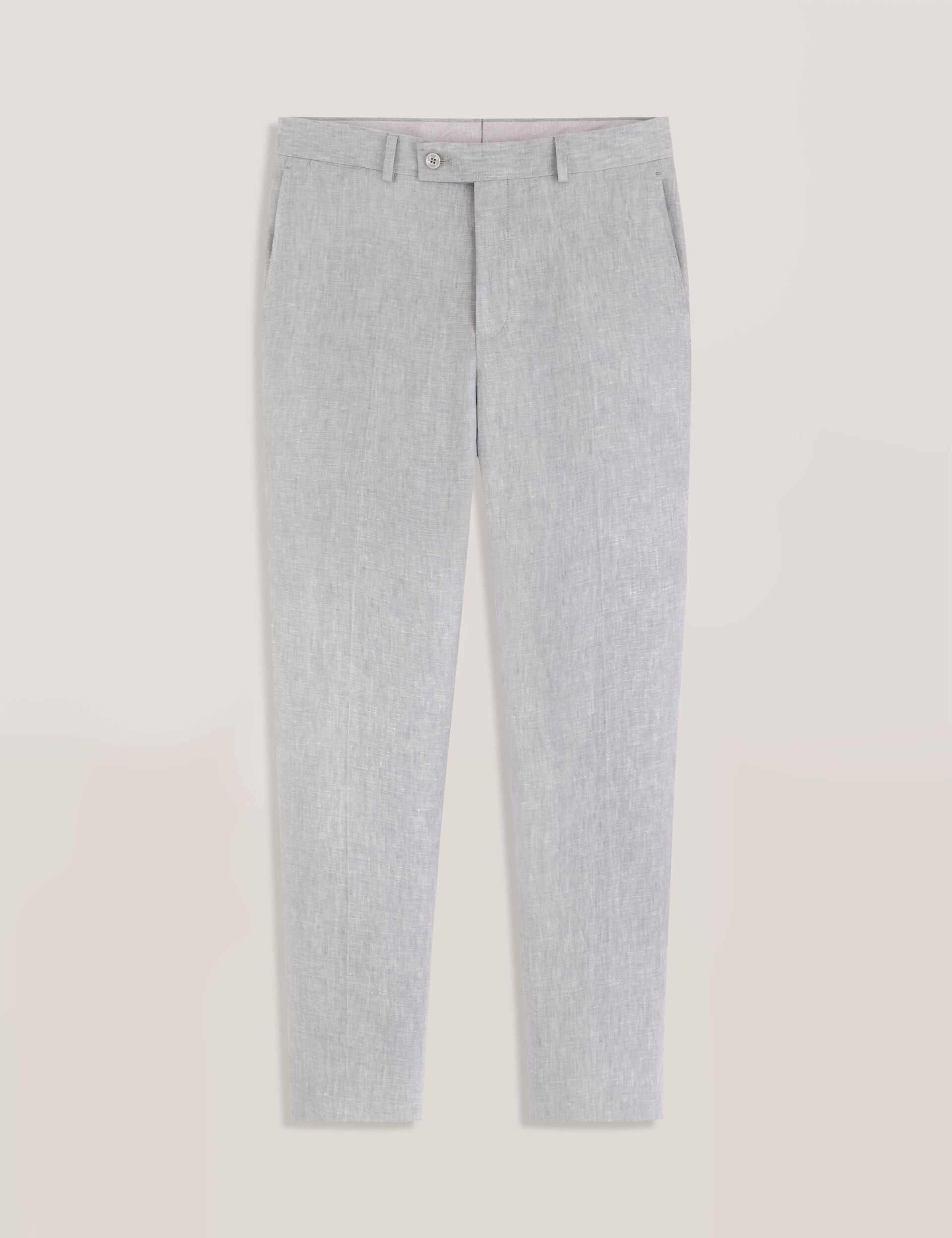 Men WINTER - Flat Front Linen Suit Pant - Ted Baker