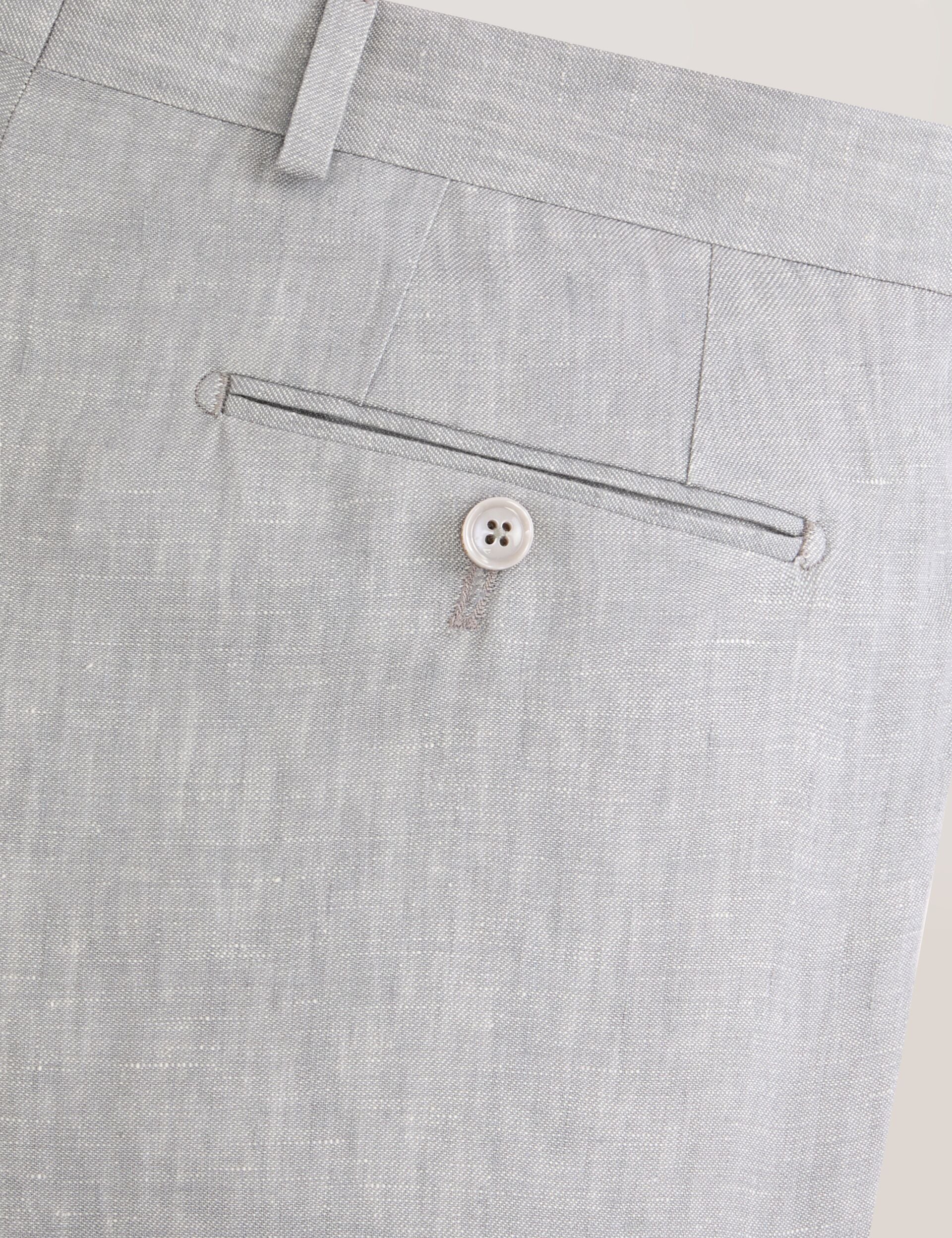 Men WINTER - Flat Front Linen Suit Pant - Ted Baker