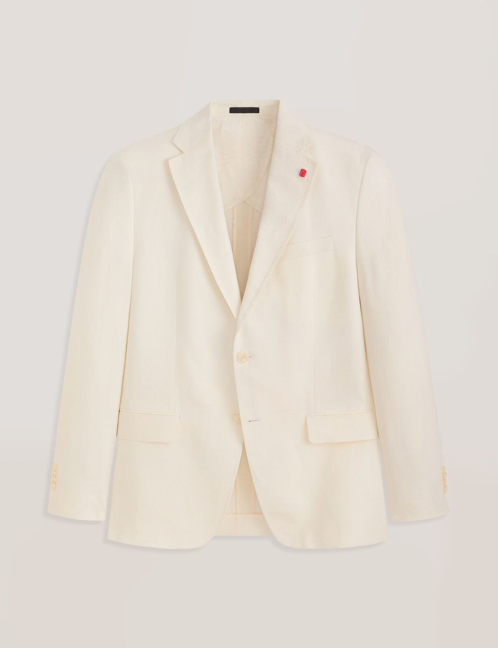 Men WINFRED - Single Breasted Two Button Notch Flat Front Linen Suit Jacket - Ted Baker