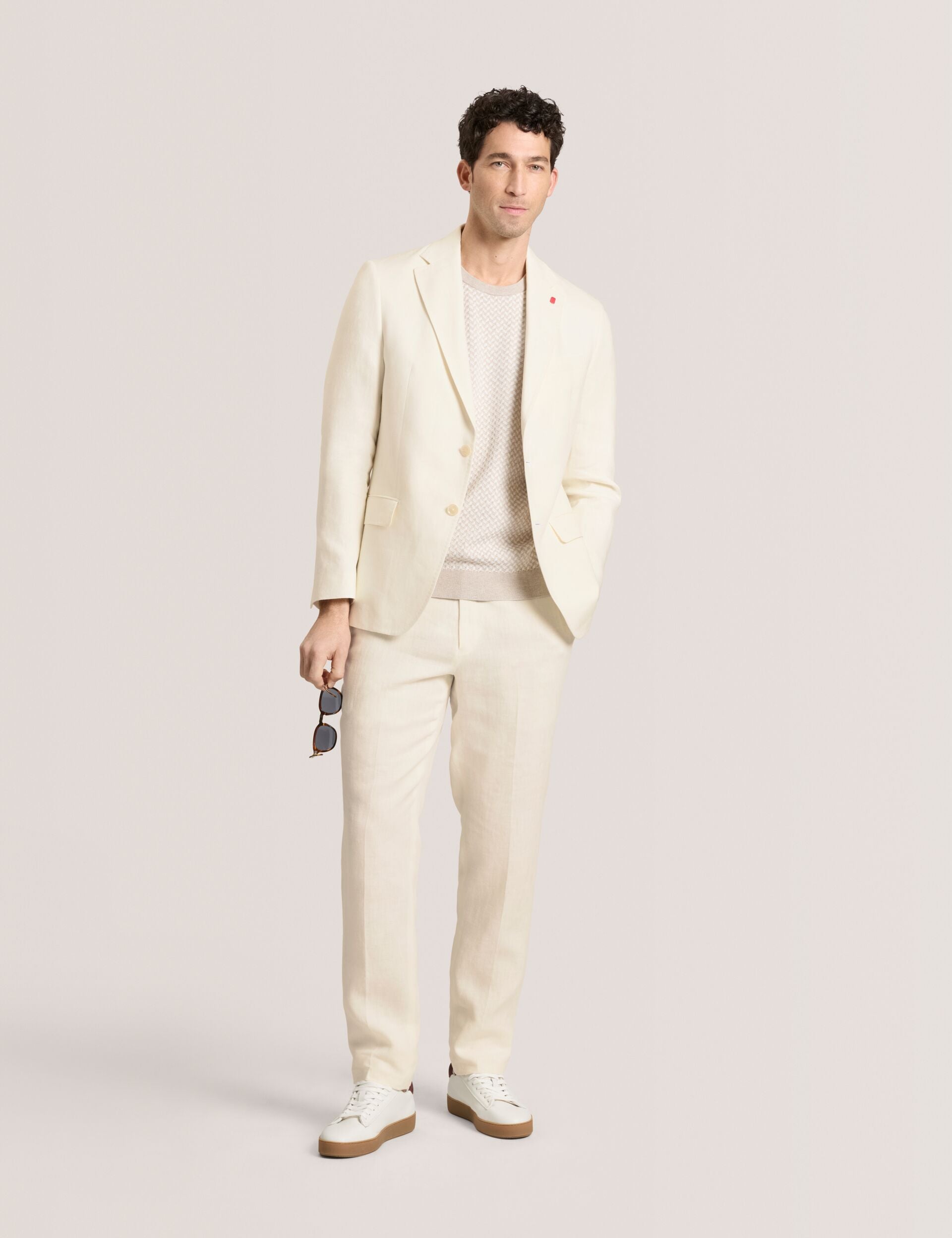Men WINTER - Flat Front Linen Suit Pant - Ted Baker
