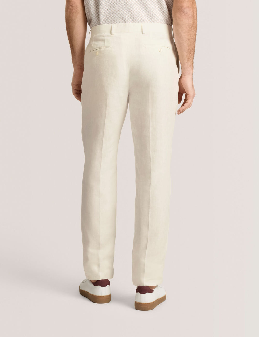 Men WINTER - Flat Front Linen Suit Pant - Ted Baker