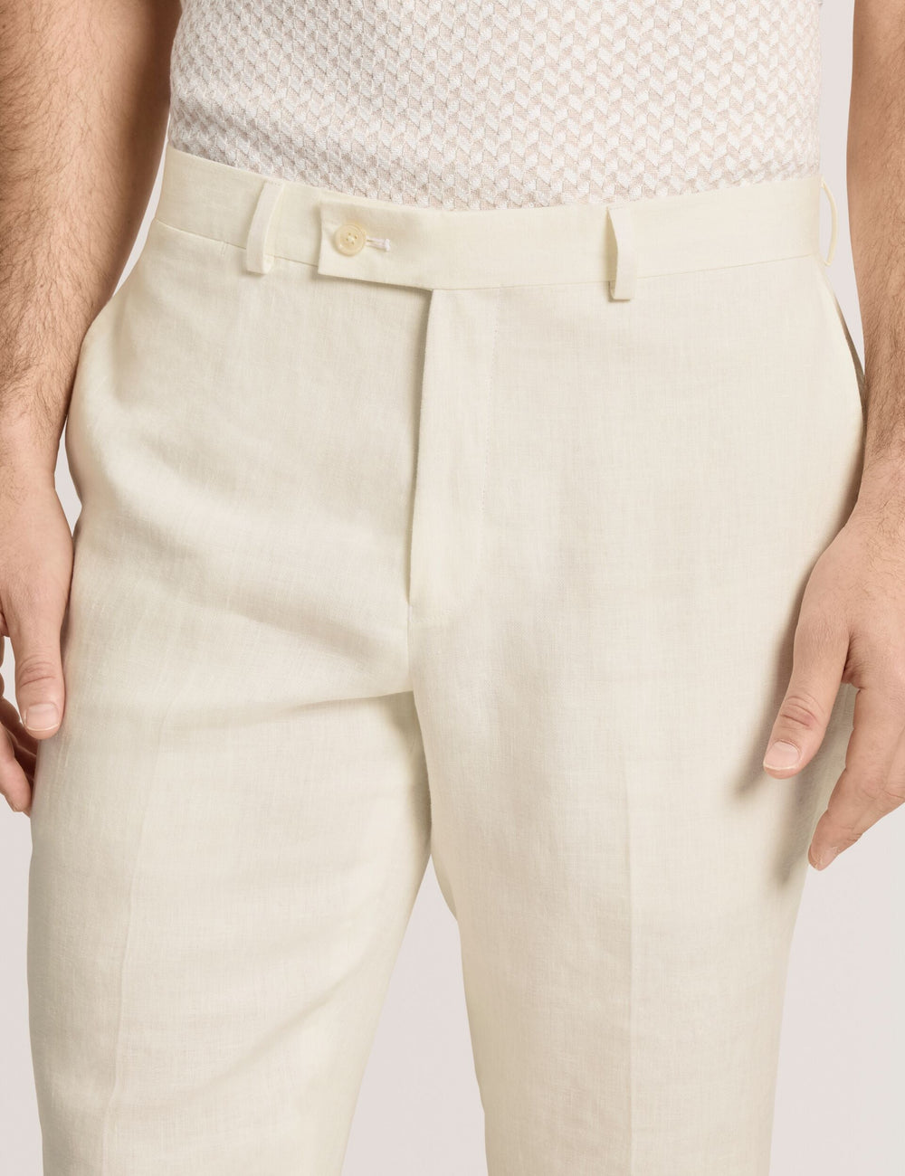Men WINTER - Flat Front Linen Suit Pant - Ted Baker