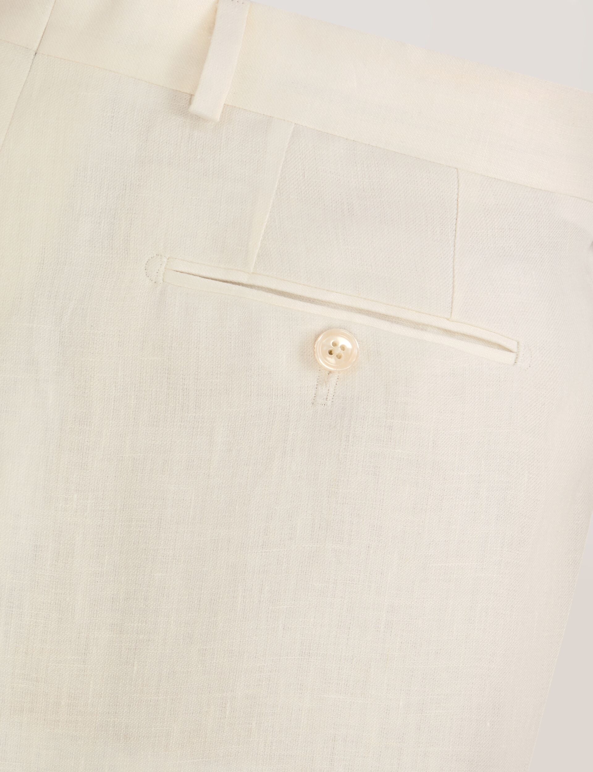 Men WINTER - Flat Front Linen Suit Pant - Ted Baker