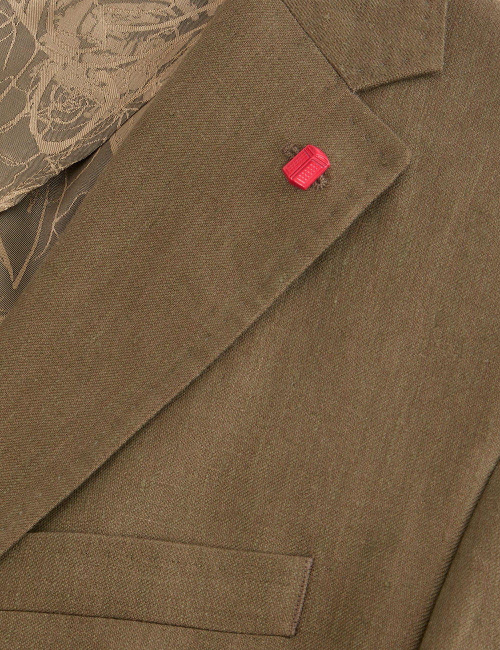 Men WINFRED - Single Breasted Two Button Notch Flat Front Linen Suit Jacket - Ted Baker