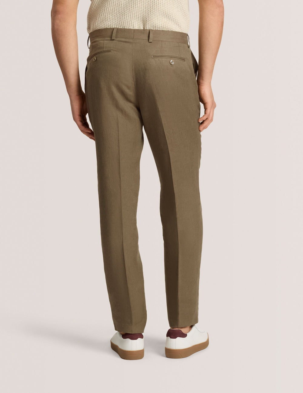 Men WINTER - Flat Front Linen Suit Pant - Ted Baker