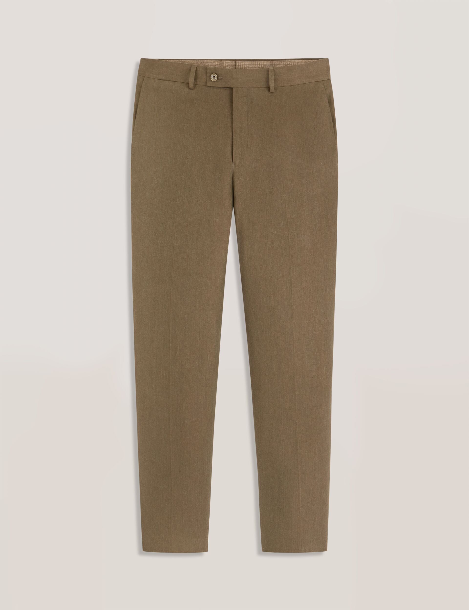 Men WINTER - Flat Front Linen Suit Pant - Ted Baker