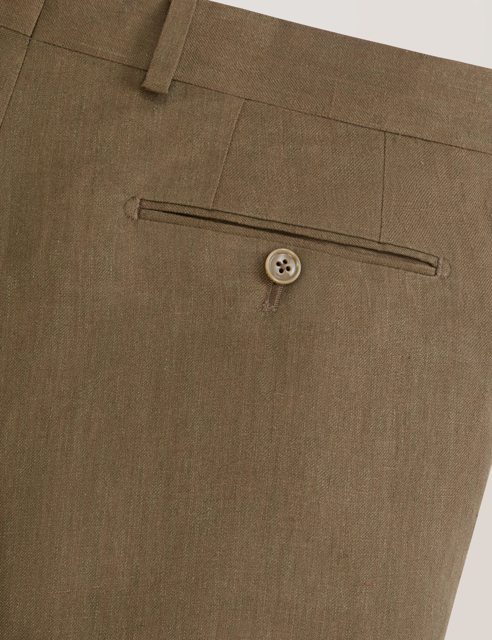 Men WINTER - Flat Front Linen Suit Pant - Ted Baker