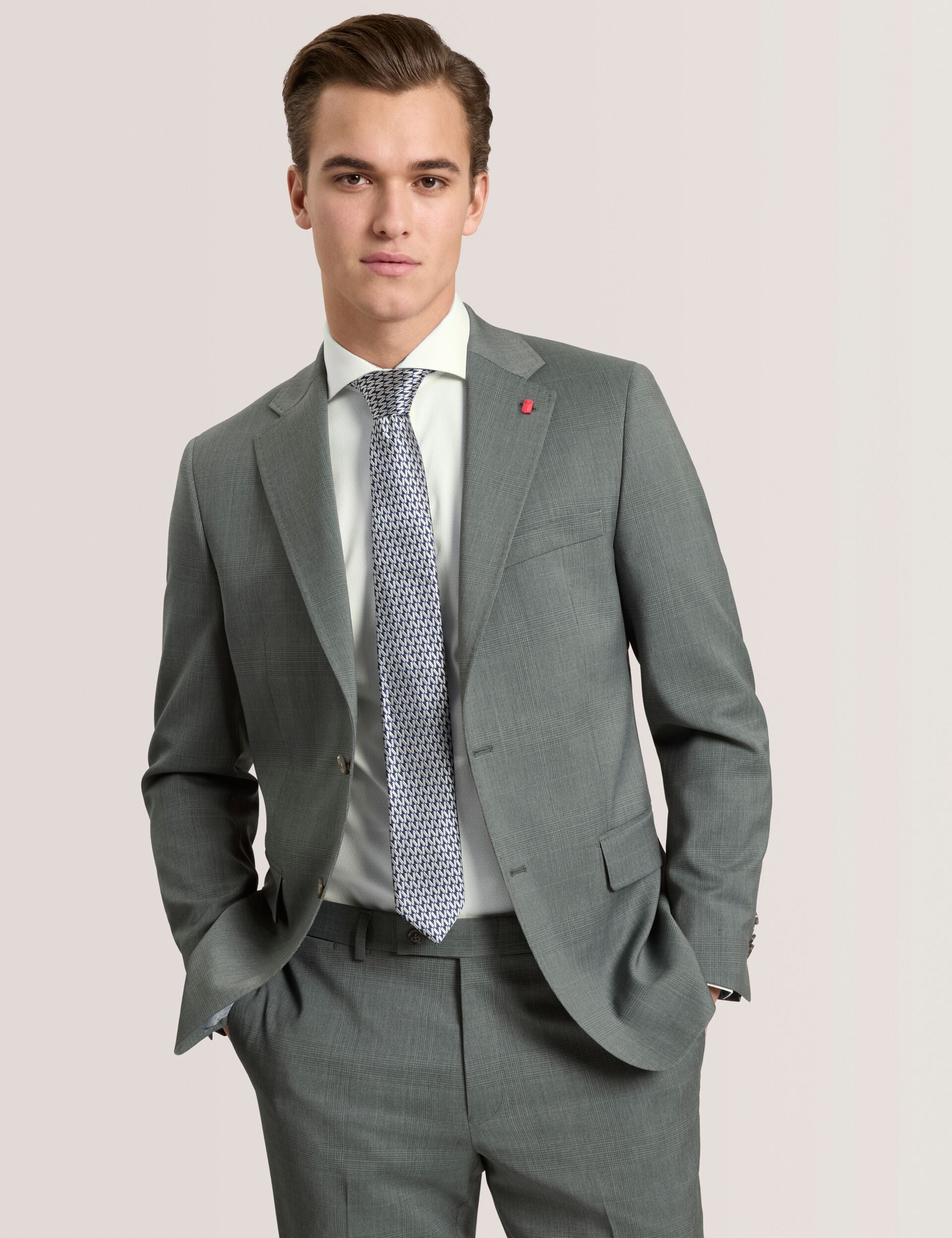 Men WRIGHT - Single Breasted Two Button Notch Flat Front Plaid Jacket - Ted Baker