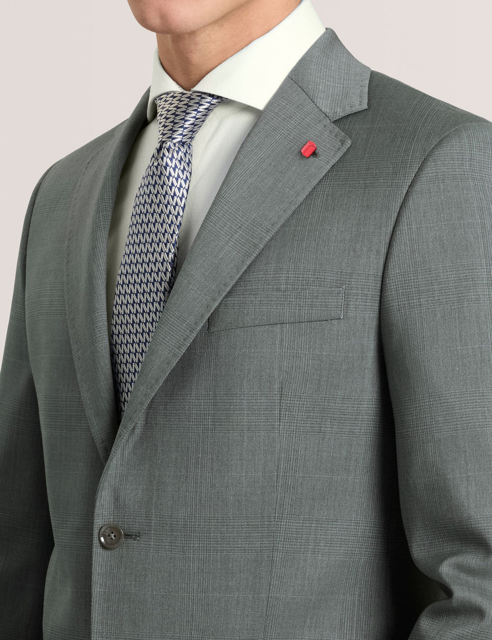 Men WRIGHT - Single Breasted Two Button Notch Flat Front Plaid Jacket - Ted Baker