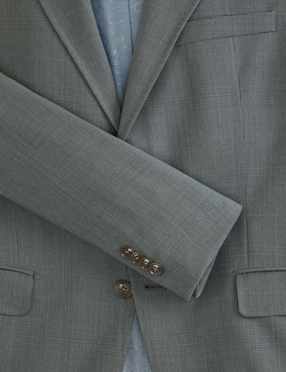Men WRIGHT - Single Breasted Two Button Notch Flat Front Plaid Jacket - Ted Baker