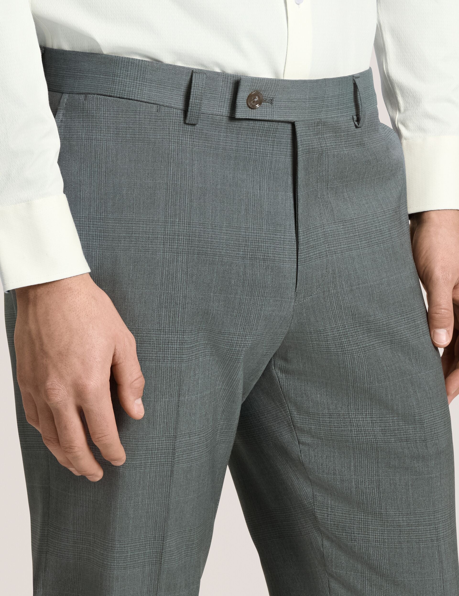 Men WINTER - Flat Front Plaid Suit Pant - Ted Baker