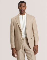 Men WINFRED - Single Breasted Two Button Notch Flat Front Linen Suit Jacket - Ted Baker