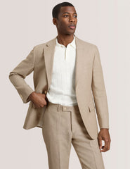 Men WINFRED - Single Breasted Two Button Notch Flat Front Linen Suit Jacket - Ted Baker