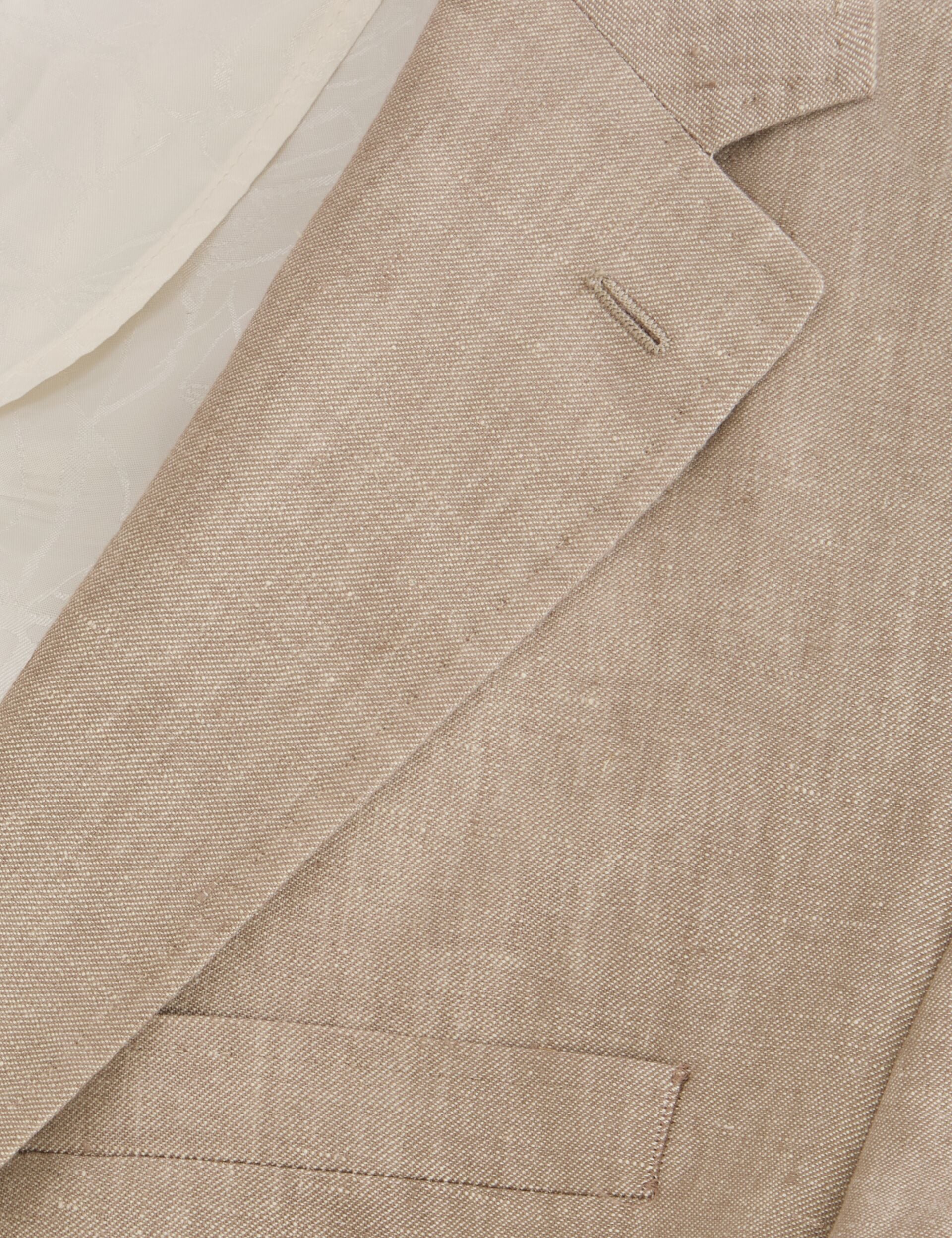 Men WINFRED - Single Breasted Two Button Notch Flat Front Linen Suit Jacket - Ted Baker