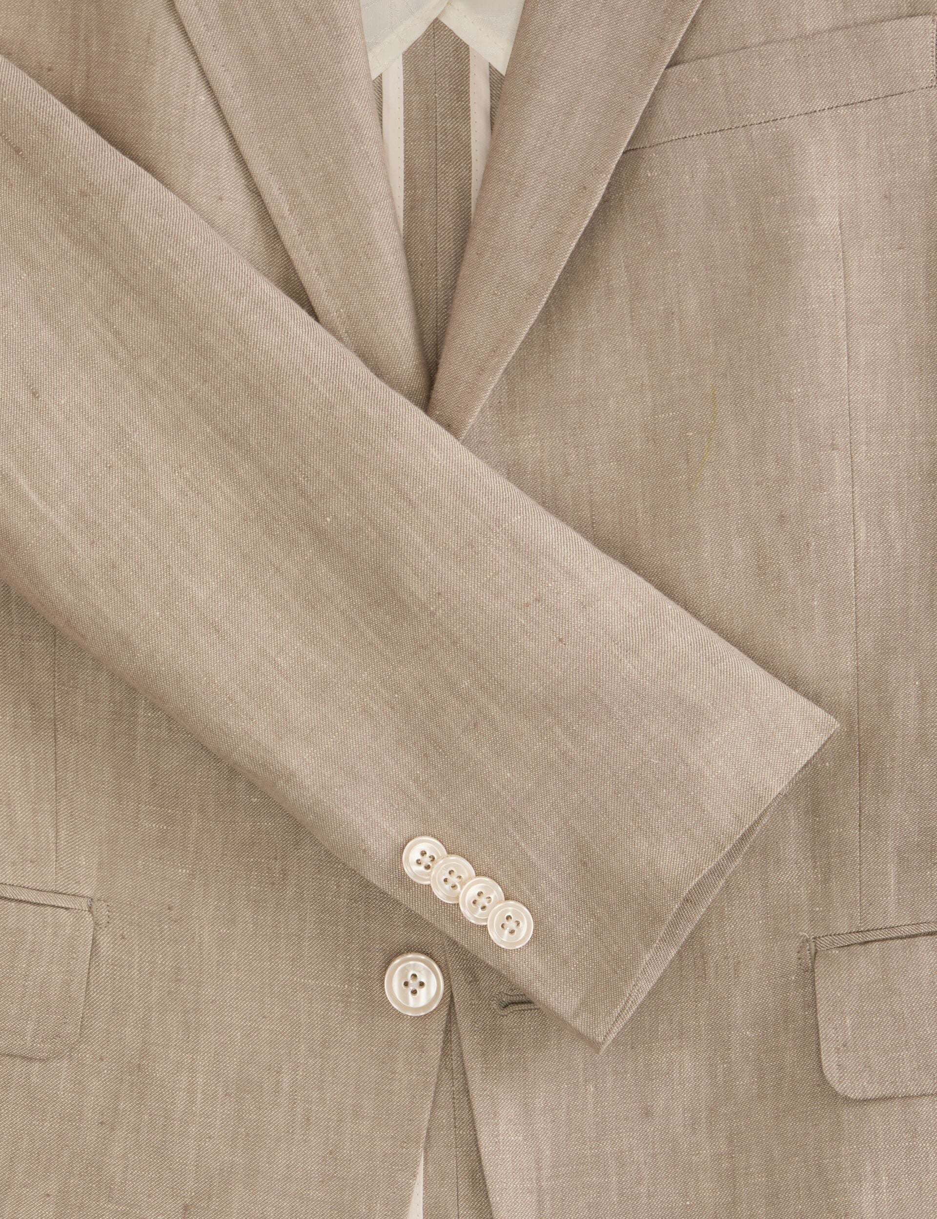 Men WINFRED - Single Breasted Two Button Notch Flat Front Linen Suit Jacket - Ted Baker
