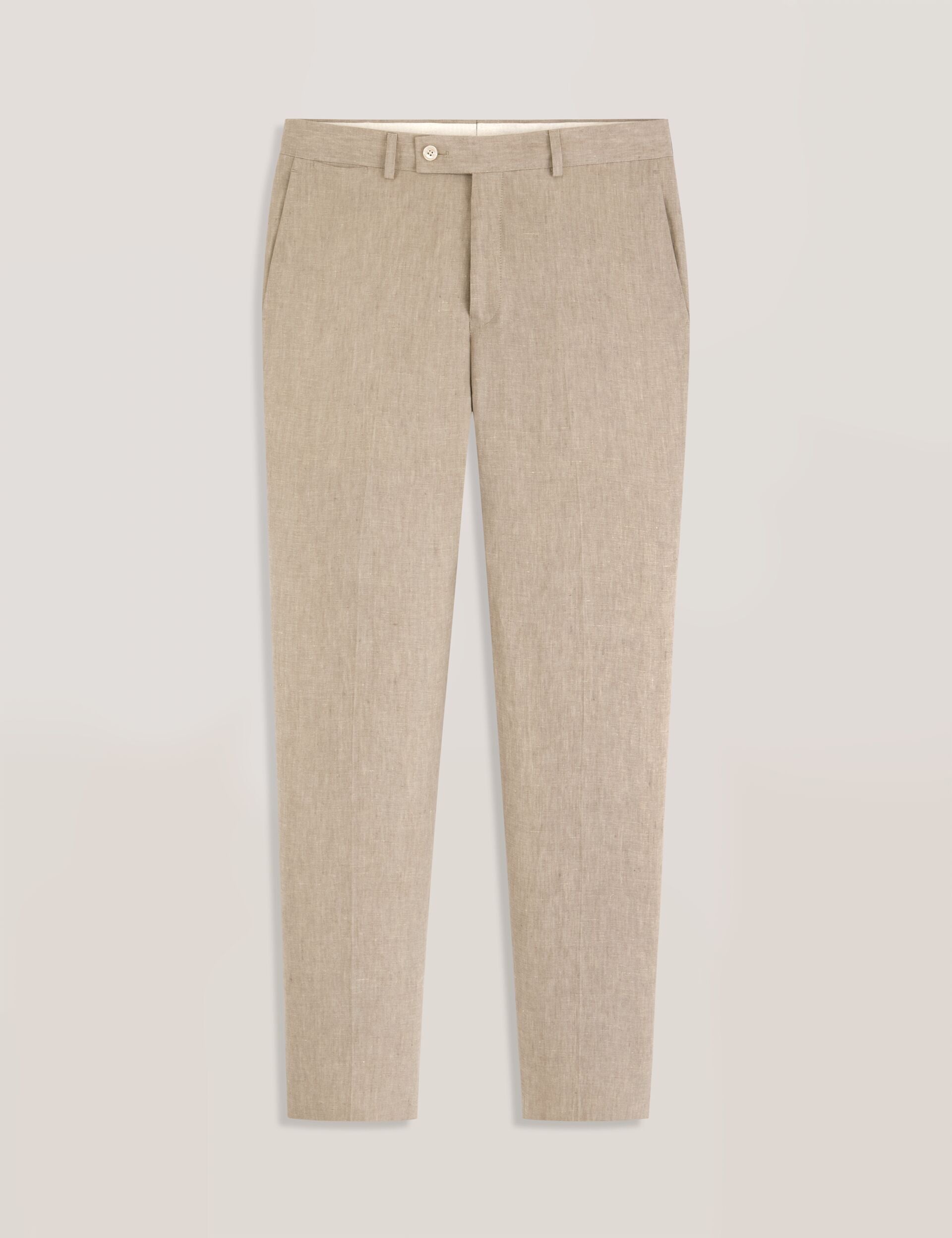 Men WINTER - Flat Front Linen Suit Pant - Ted Baker