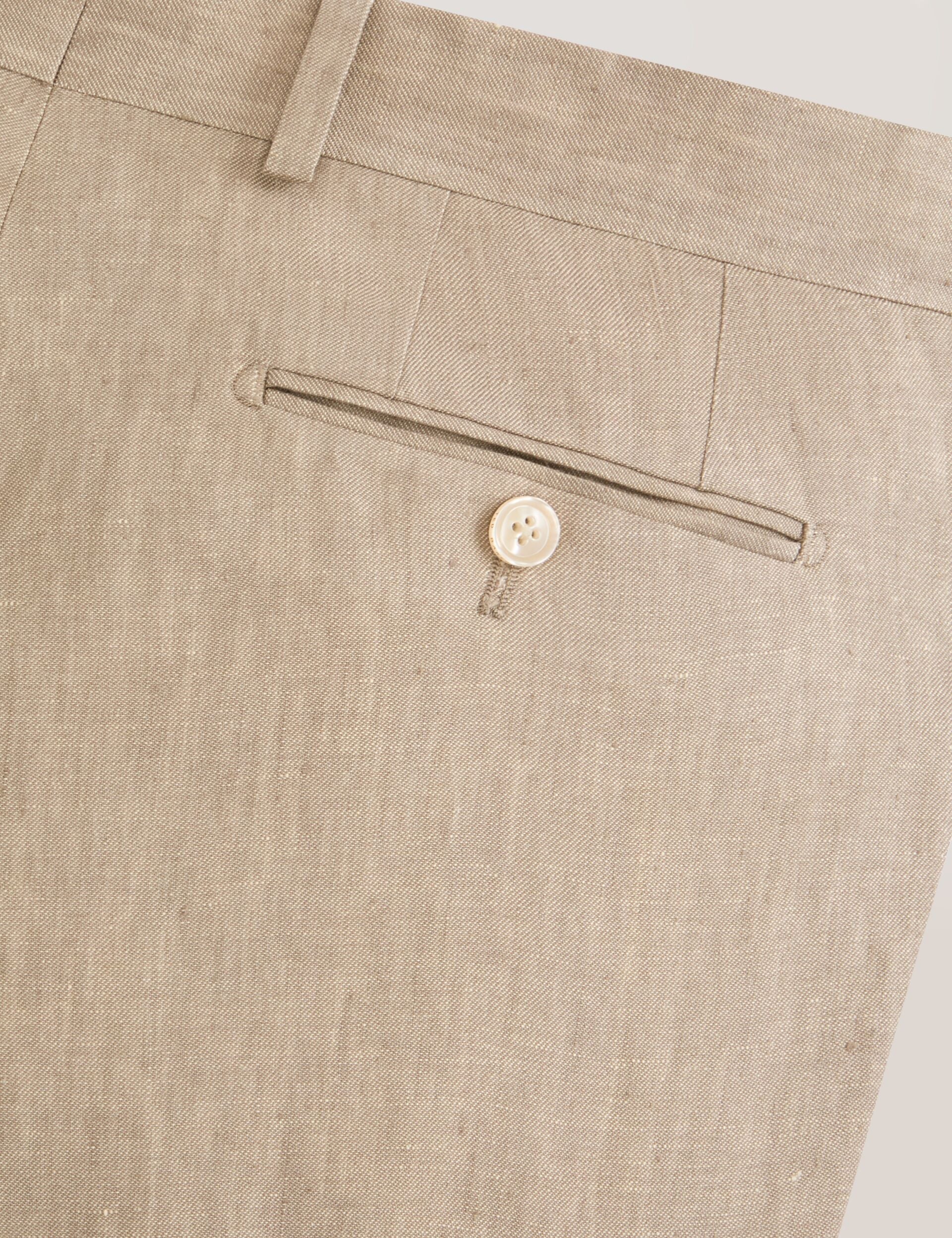 Men WINTER - Flat Front Linen Suit Pant - Ted Baker