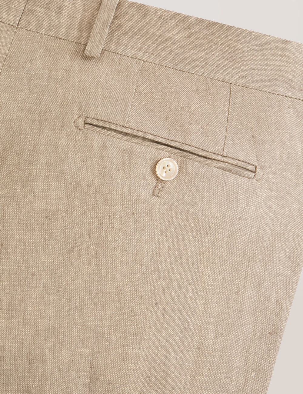 Men WINTER - Flat Front Linen Suit Pant - Ted Baker