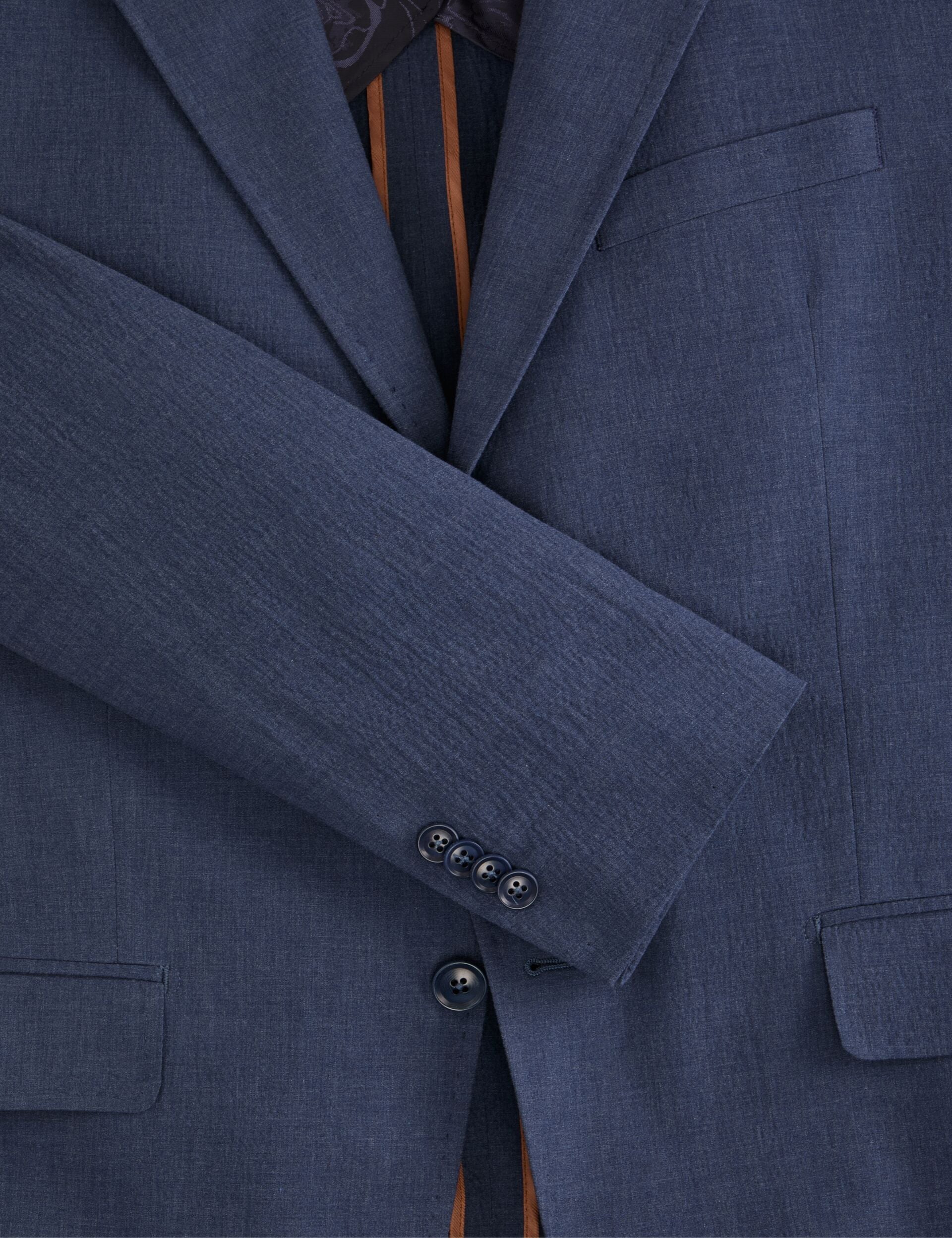 Men WINFRED - Single Breasted Two Button Notch Flat Front Seersucker Suit Jacket - Ted Baker