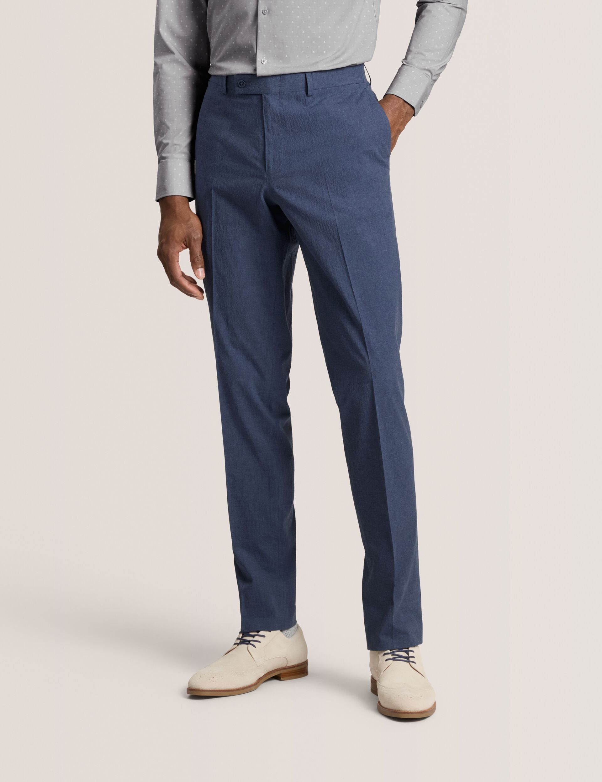 Men WINTER - Flat Front Seersucker Suit Pant - Ted Baker