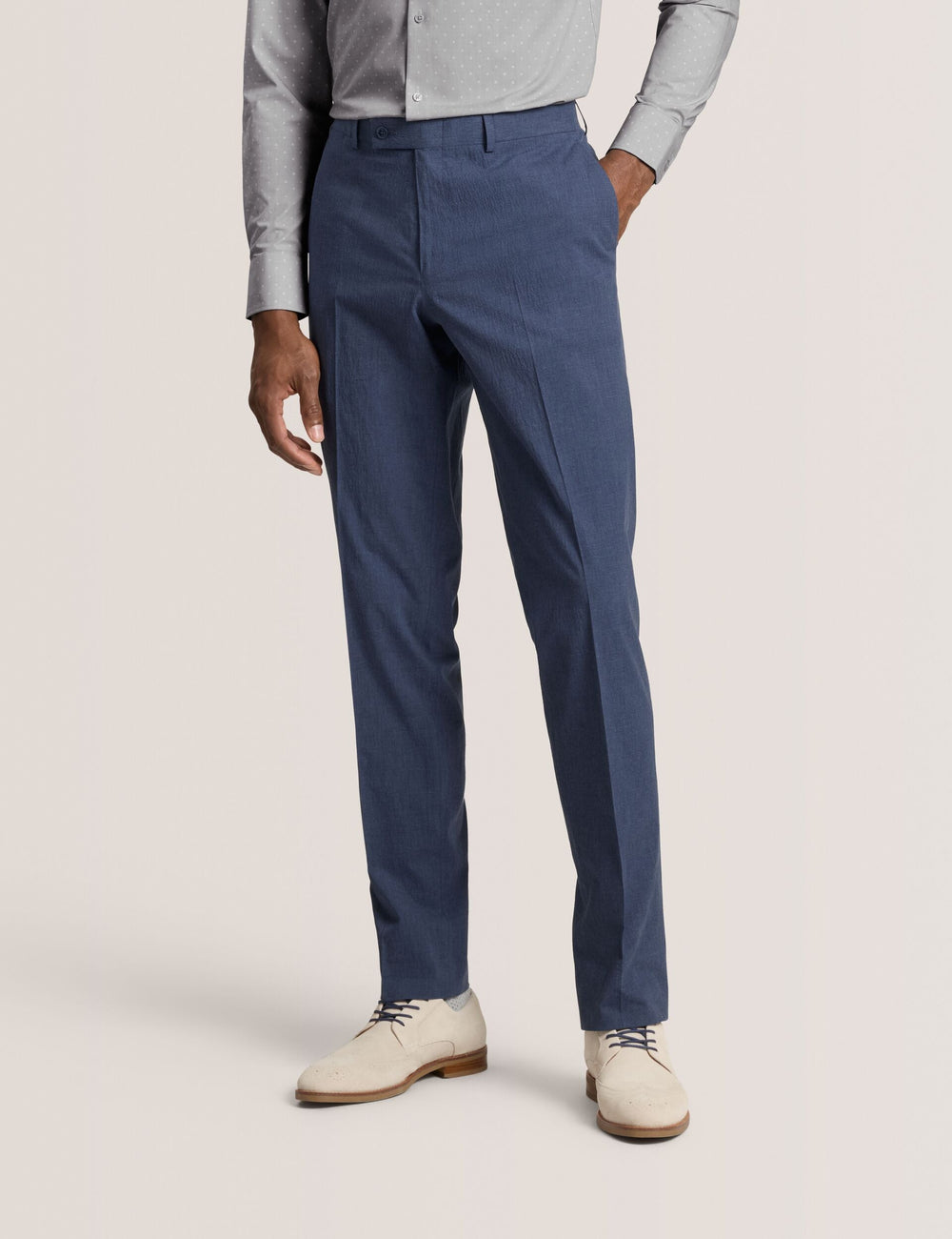 Men WINTER - Flat Front Seersucker Suit Pant - Ted Baker