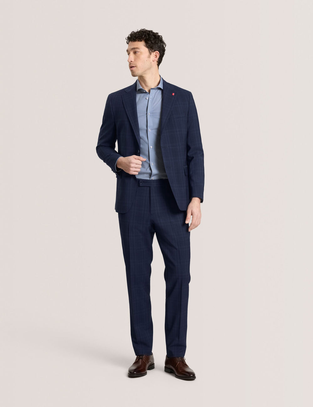 Men WRIGHT - Single Breasted Two Button Notch Flat Front Plaid Jacket - Ted Baker