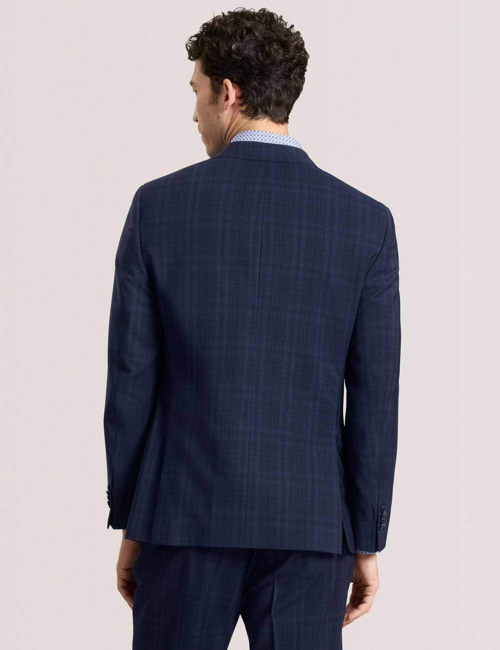 Men WRIGHT - Single Breasted Two Button Notch Flat Front Plaid Jacket - Ted Baker