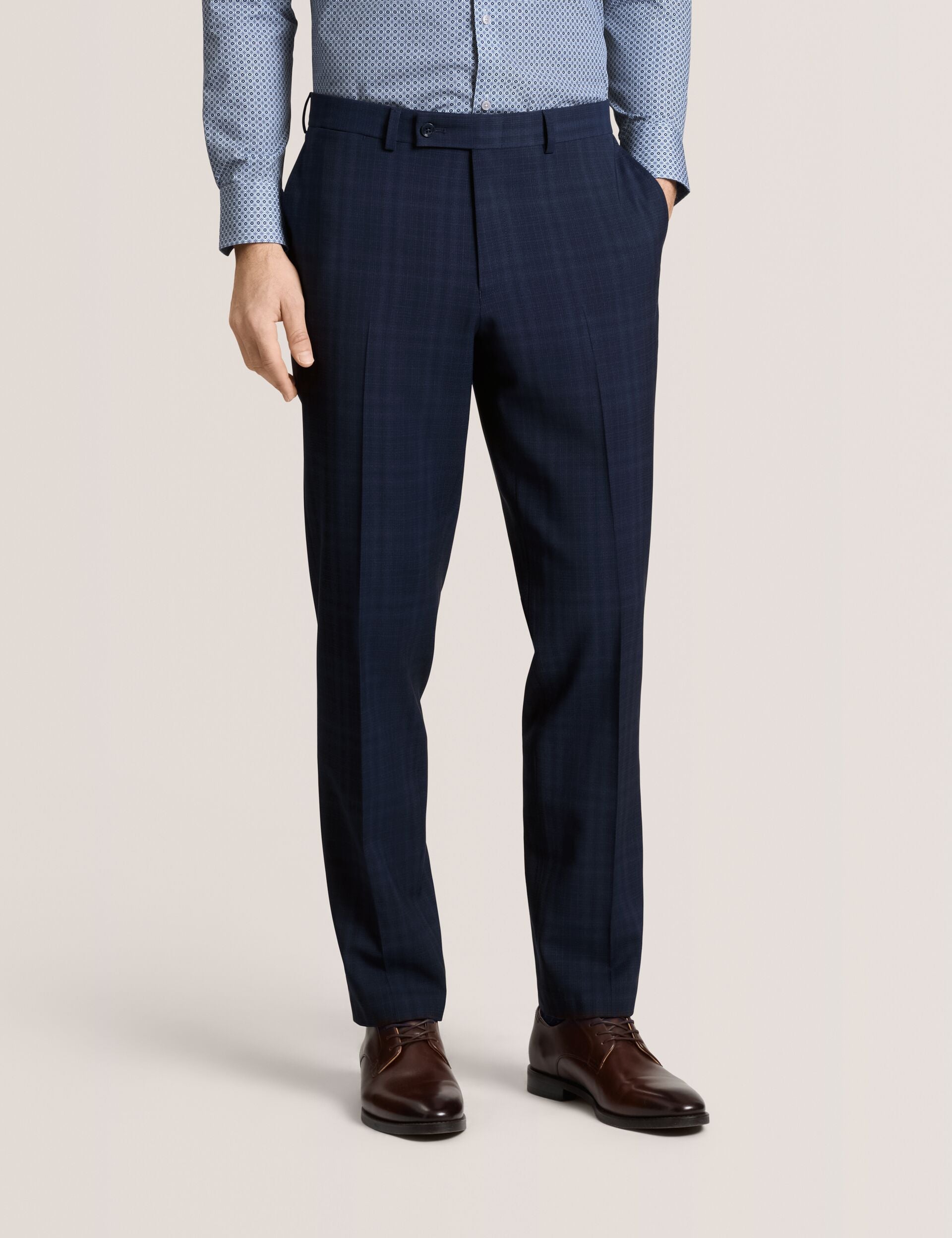 Men WINTER - Flat Front Plaid Suit Pant - Ted Baker