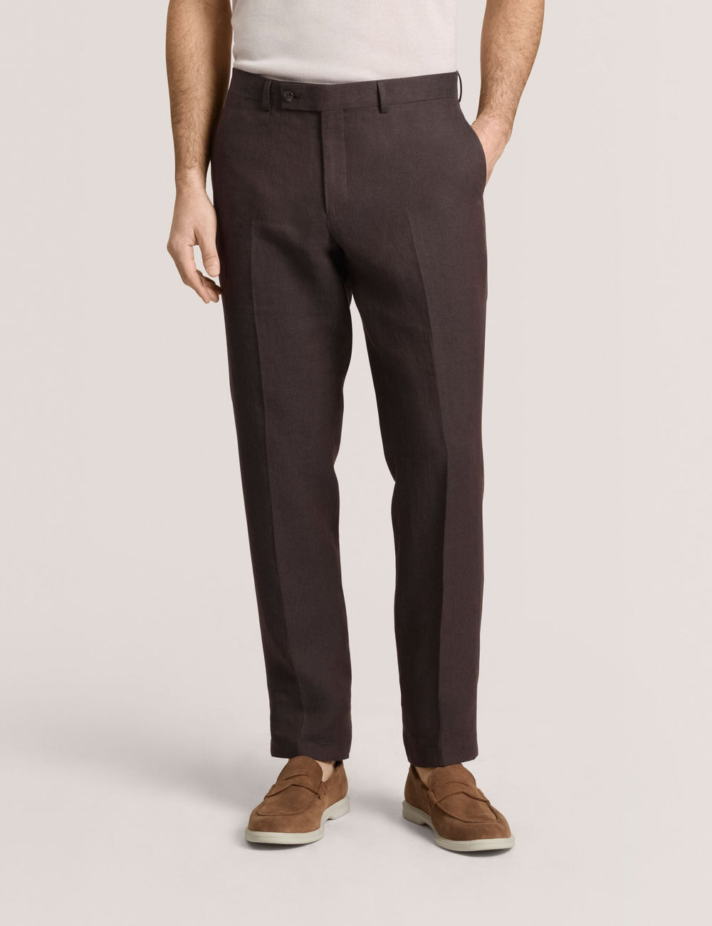 Men WINTER - Flat Front Linen Suit Pant - Ted Baker