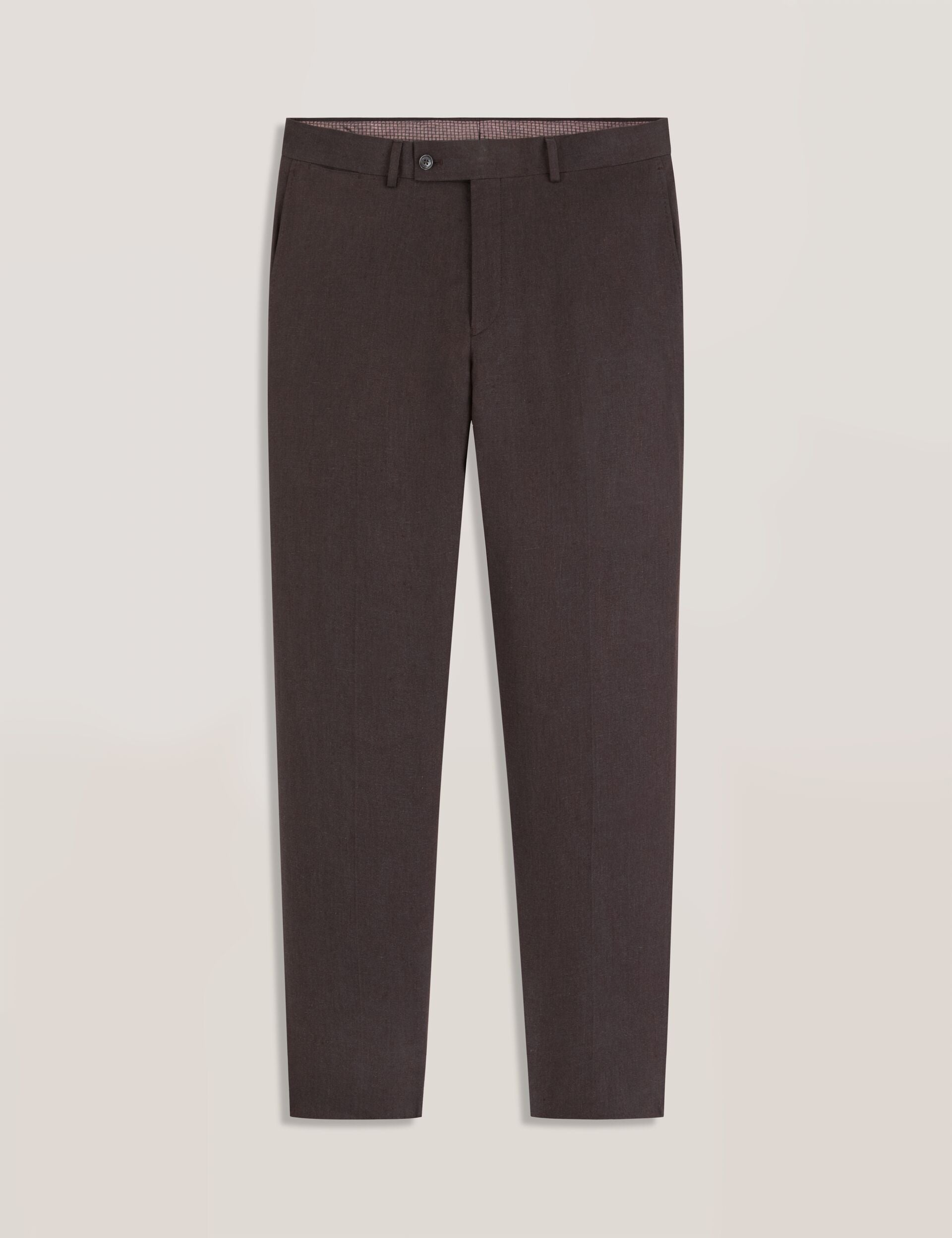 Men WINTER - Flat Front Linen Suit Pant - Ted Baker
