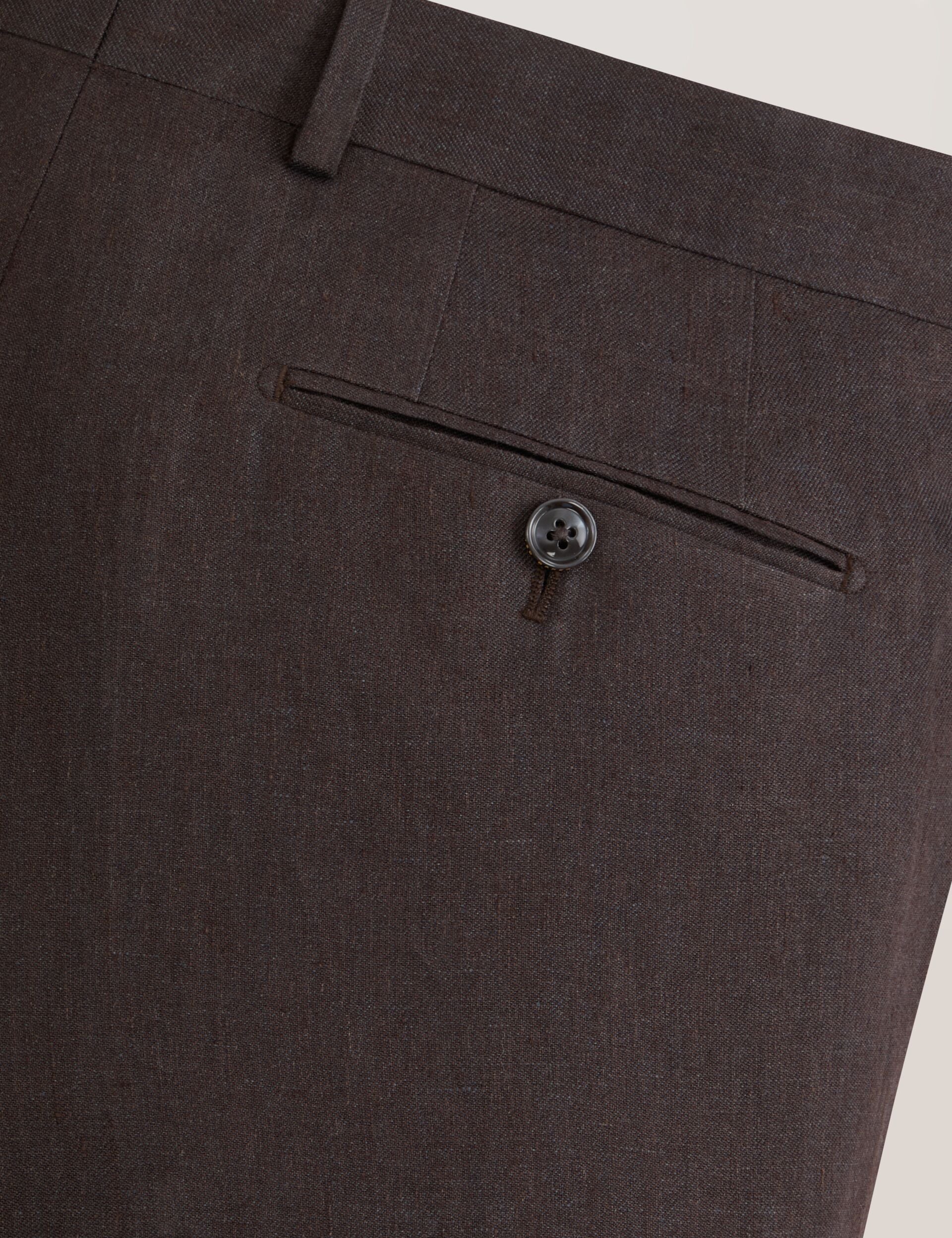 Men WINTER - Flat Front Linen Suit Pant - Ted Baker