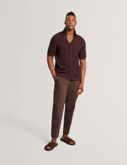 Men LOUND Textured Stripe Knit Short Sleeve Shirt - Ted Baker