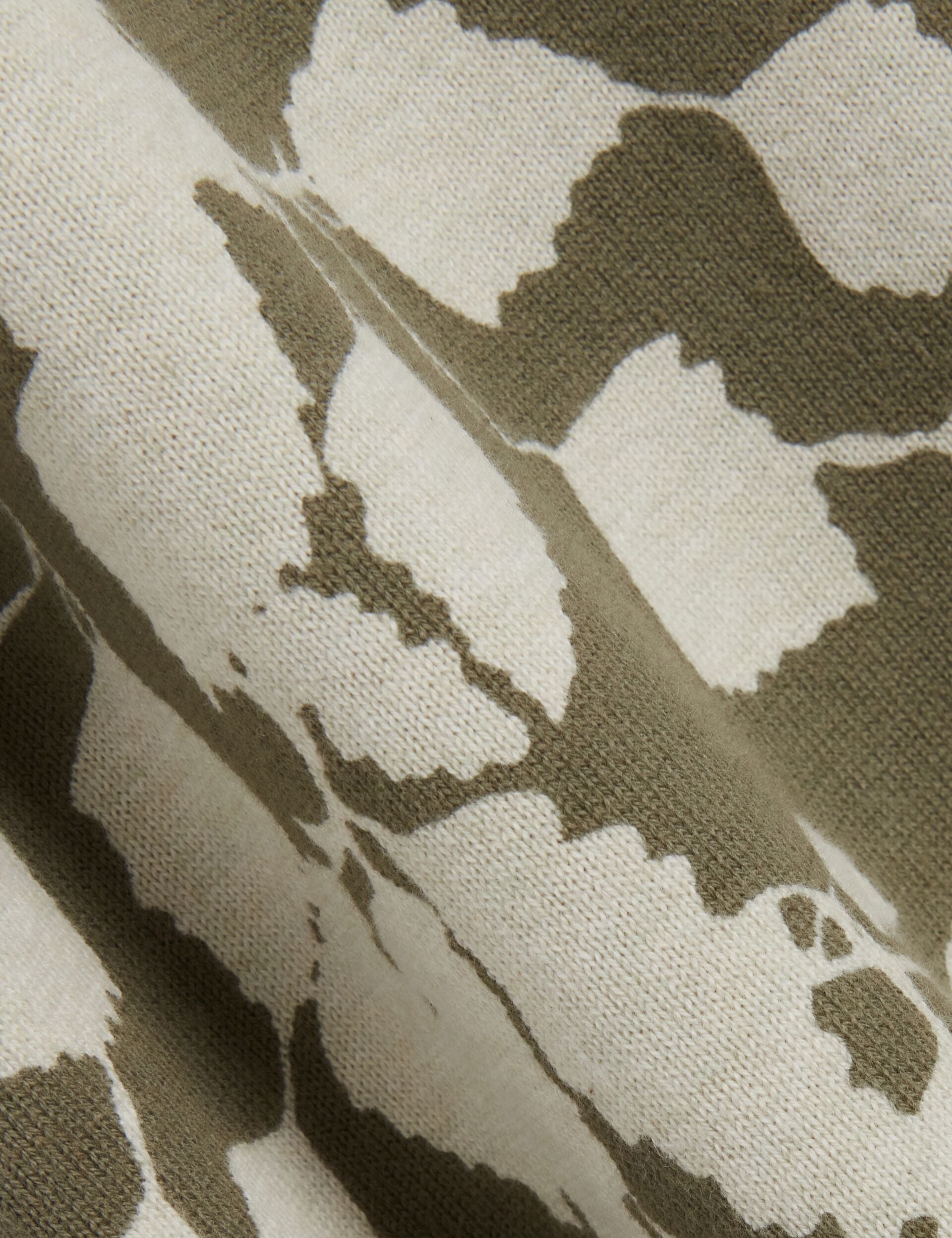 Men ALDDAT Foliage Print Cotton Fine Knit T-Shirt - Ted Baker