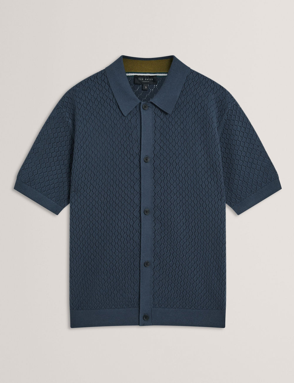Men DOMATI Diamond Crochet Knit Short Sleeve Shirt - Ted Baker
