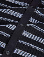 Men FLOREM Stitched Stripe Knit Short Sleeve Shirt - Ted Baker