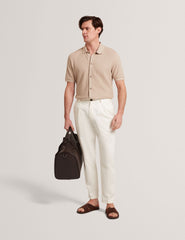 Men CONNYR Textured Knit Button-Through Polo Shirt - Ted Baker