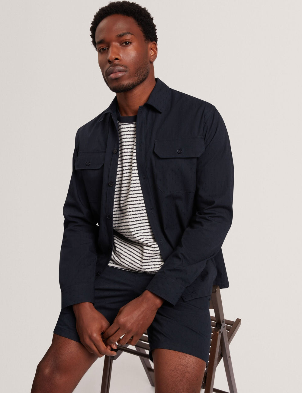 Men|Sale VEXRIN Textural Stripe Crew Neck Cotton T-Shirt - Ted Baker
