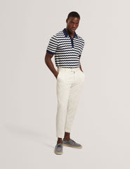 Men FROOBIE Wavy Stripe Merino Wool Blend Polo - Ted Baker