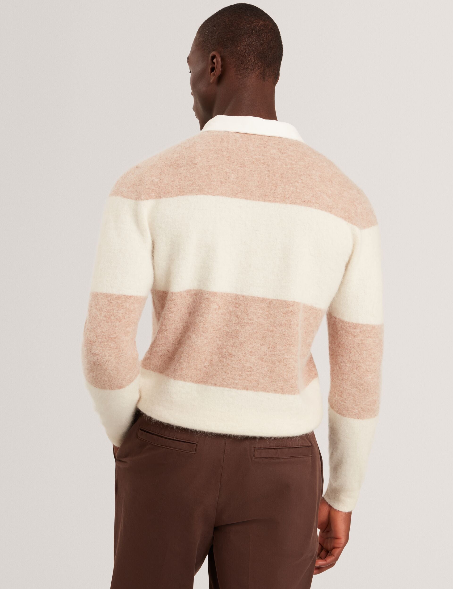 Men|Sale SOLARAN Alpaca Wool Block Stripe Rugby Shirt - Ted Baker