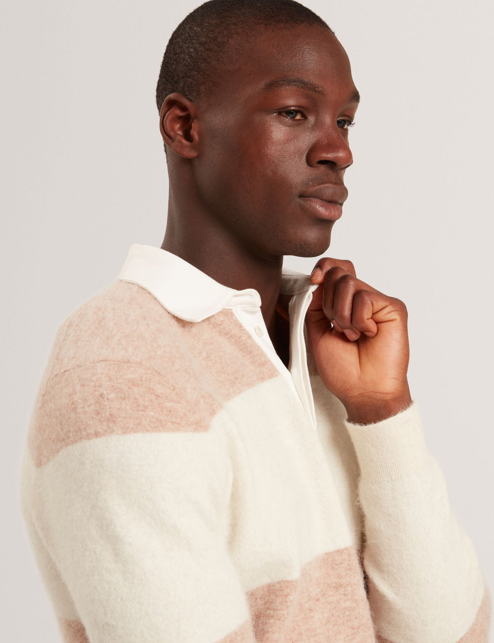Men|Sale SOLARAN Alpaca Wool Block Stripe Rugby Shirt - Ted Baker
