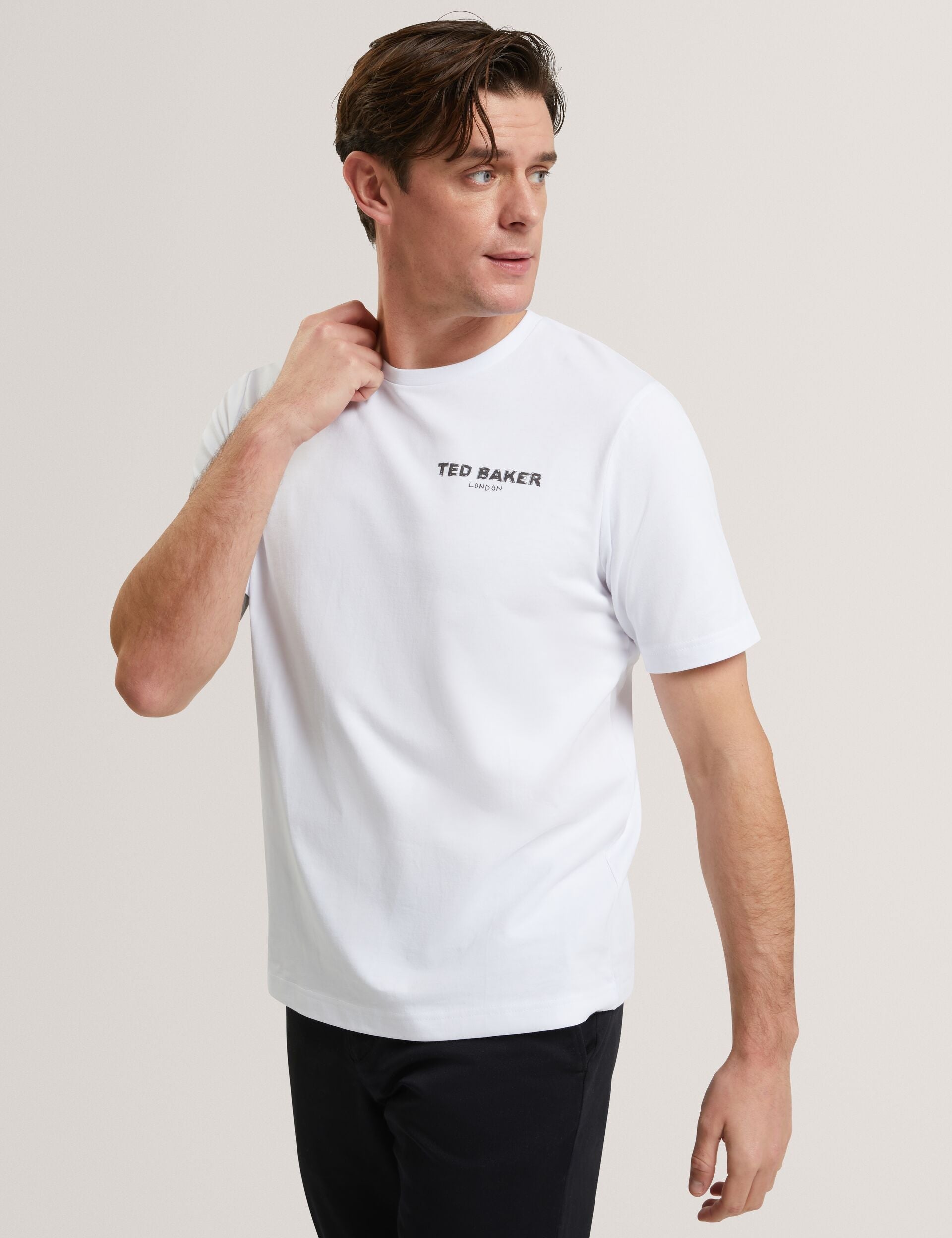 Men RAMOSS Flamingo Back Graphic Cotton T-Shirt - Ted Baker