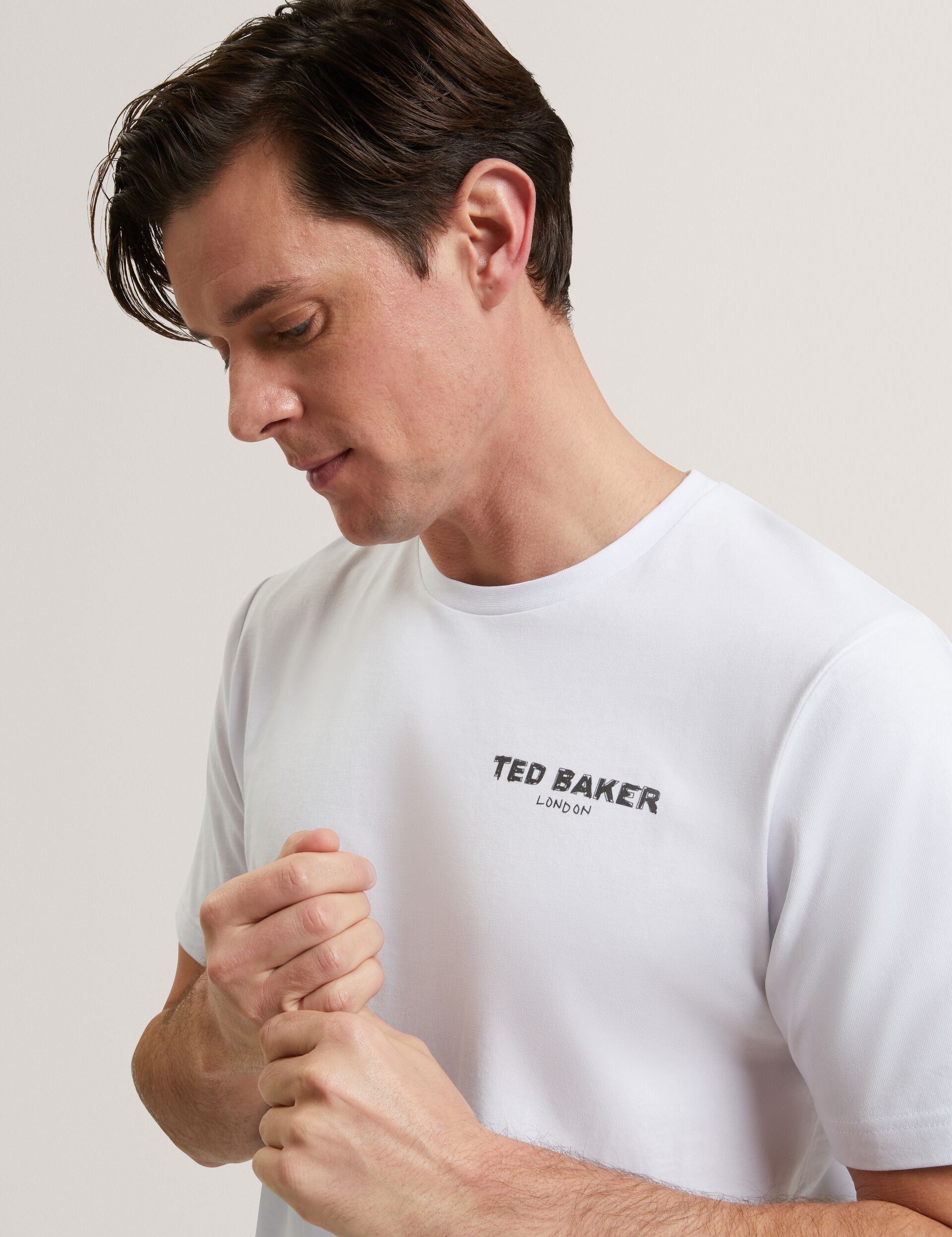 Men RAMOSS Flamingo Back Graphic Cotton T-Shirt - Ted Baker