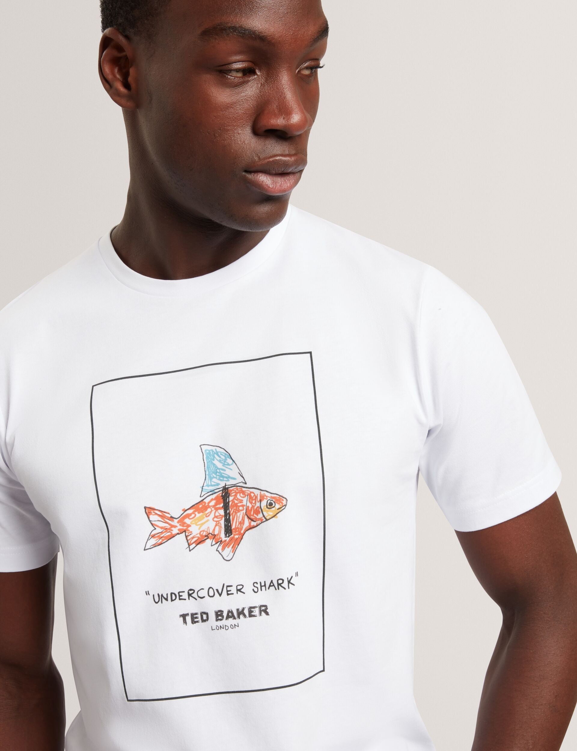 Men LUCU Goldfish Graphic Pure Cotton T-Shirt - Ted Baker