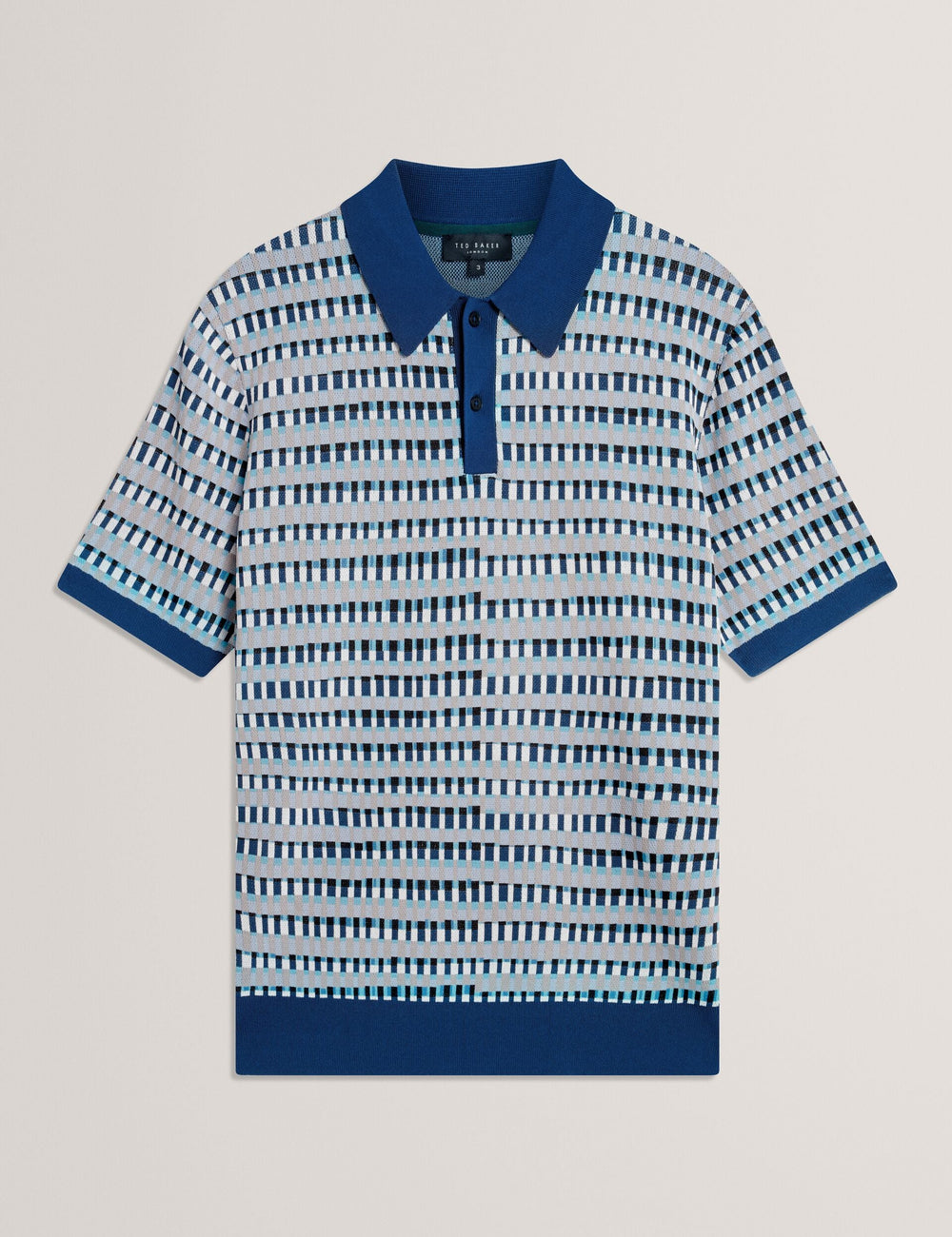 Men|Sale TADMORI Jacquard Dash Check Knitted Polo - Ted Baker