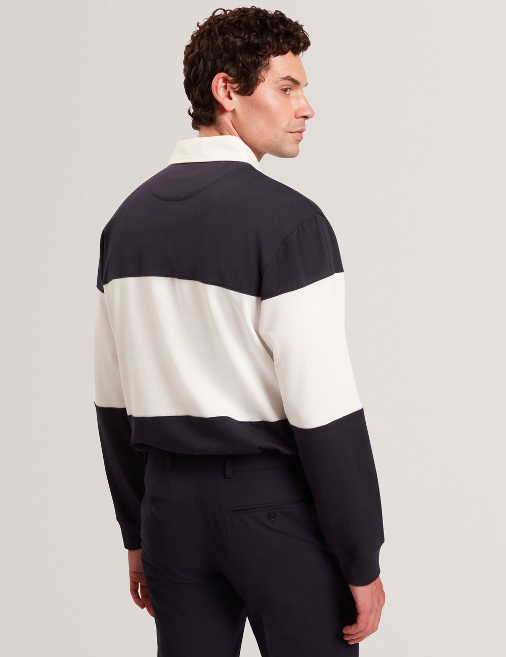 Men|Sale TRAVISS Block Stripe Jersey Cotton Rugby Shirt - Ted Baker