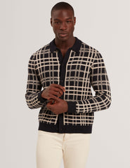 Men|Sale JOVIEN Check Print Button-Through Knit Polo - Ted Baker